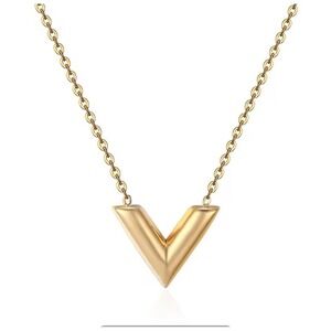 V Necklace Gold Filled Pendant Chain‎ Fashion Jewelry